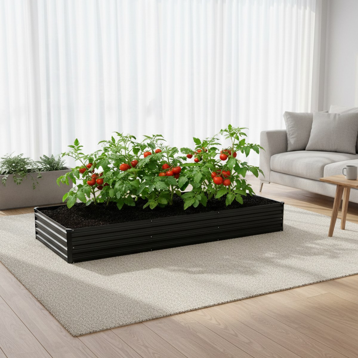 Planter Raised Metal - Canteiro Elevado Galvanizado 12x4 pés, Kit