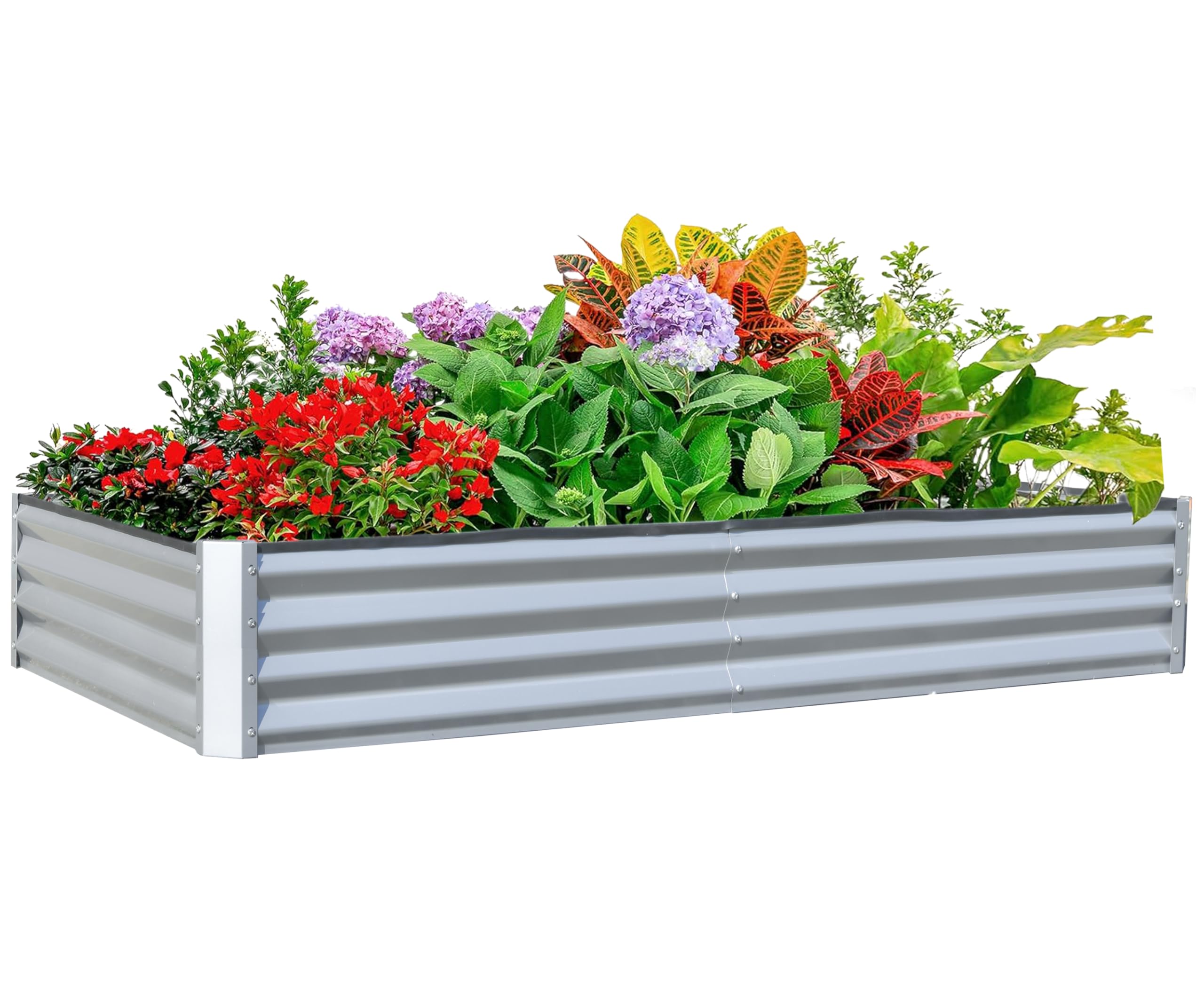 Planter Raised Metal - Canteiro Elevado Galvanizado 6x3x1ft, Caixa de