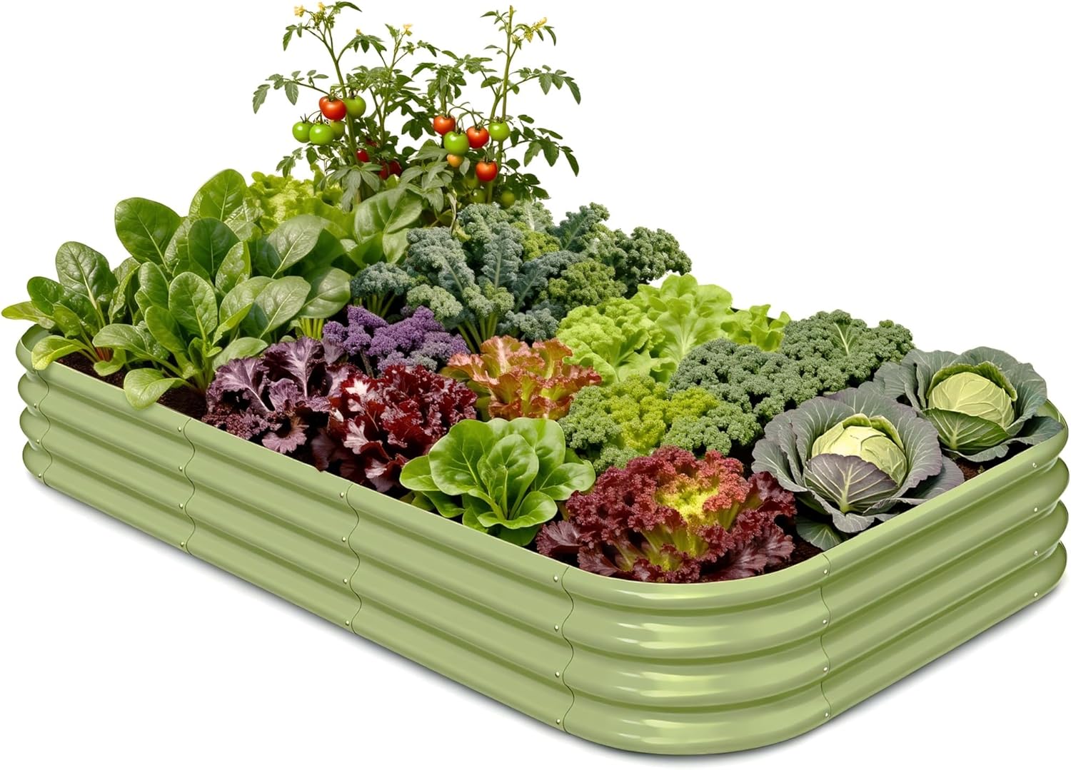 Planter Raised Metal - Canteiro Elevado Galvanizado 8x4x1 pés, Caixa