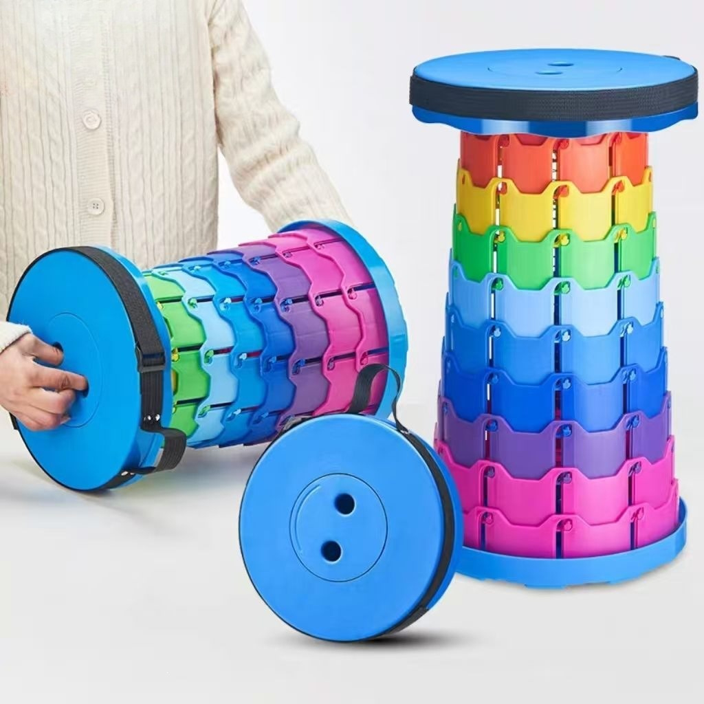 Outdoor Furniture From China - Cadeira de Camping Telescópica Arco-Íris Portátil