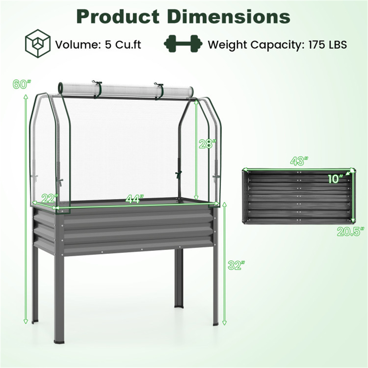 Canteiro Elevado de Metal 3 em - Planter Raised Metal avaliação e preço