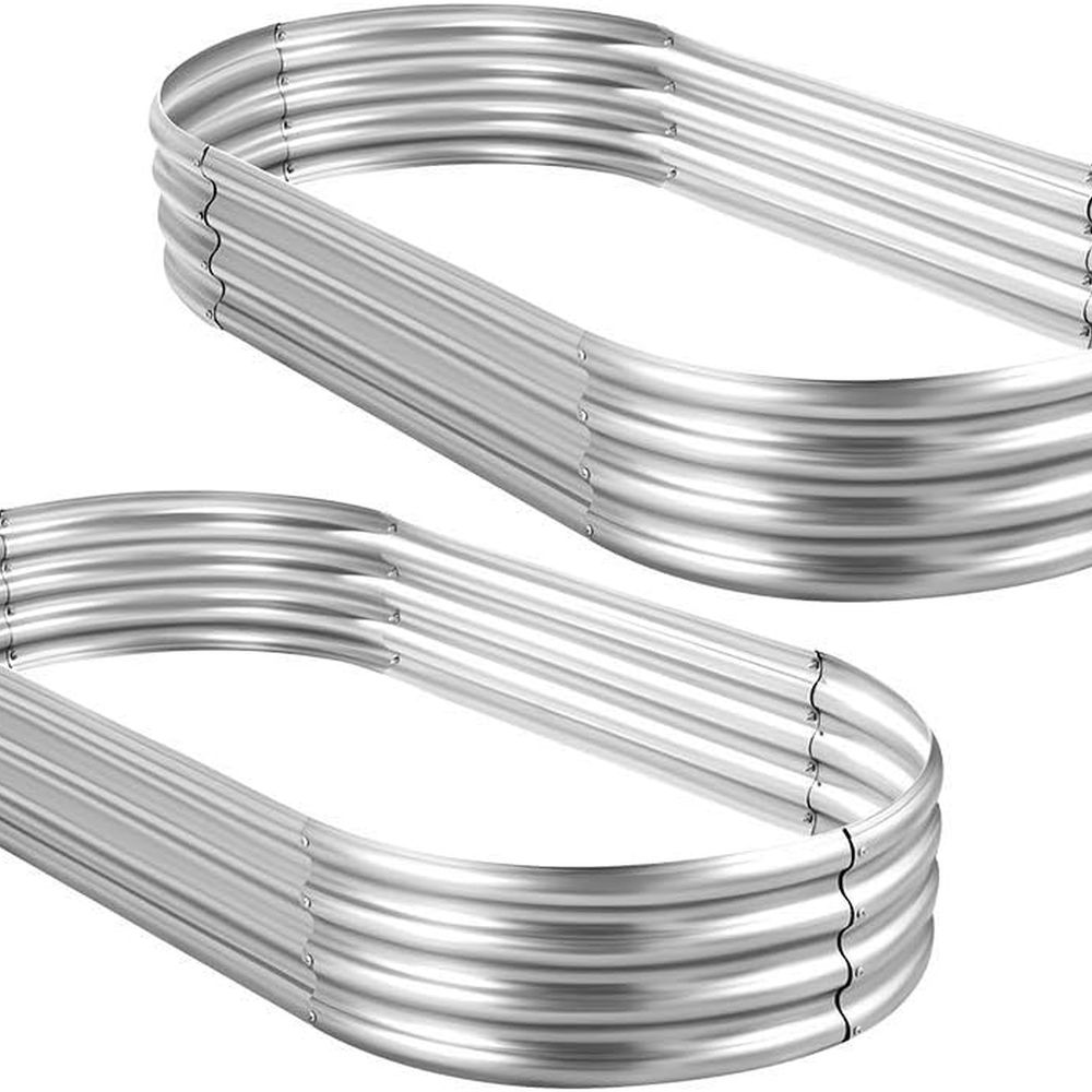 Camas de jardim elevadas ovais - Planter Raised Metal avaliação e preço