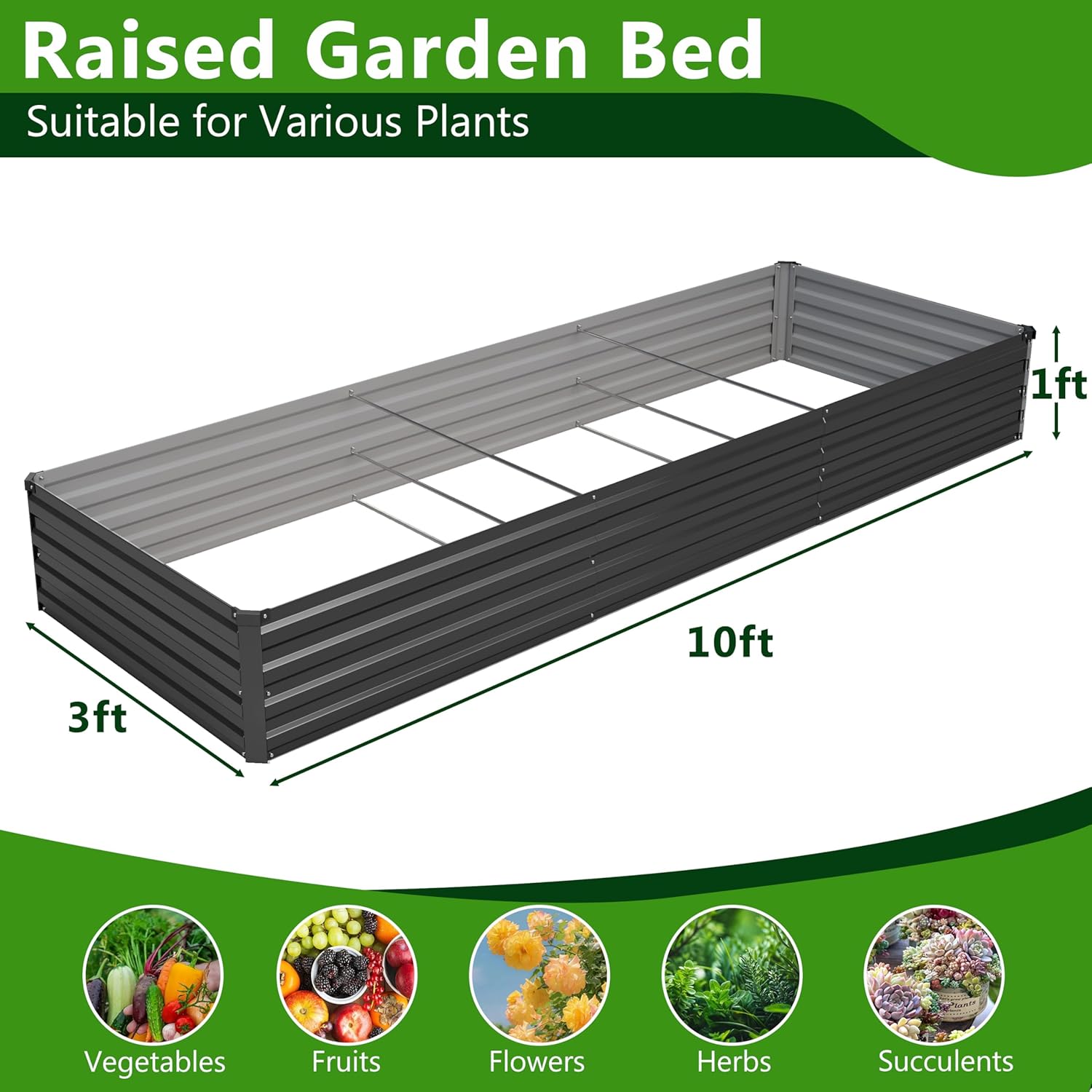 Kit de 2 Canteiros Elevados Ga - Planter Raised Metal avaliação e preço