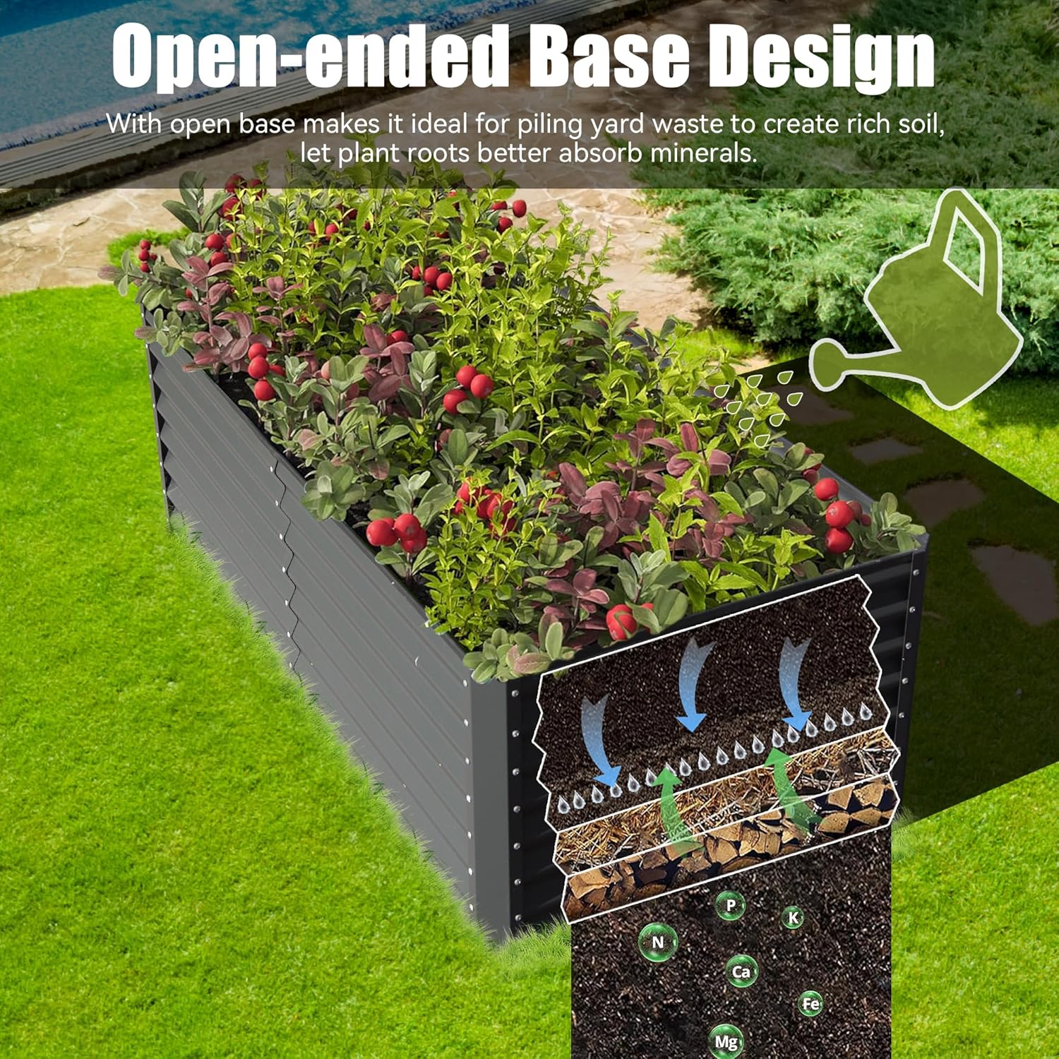 Canteiro Elevado Galvanizado 6 - Planter Raised Metal avaliação e preço