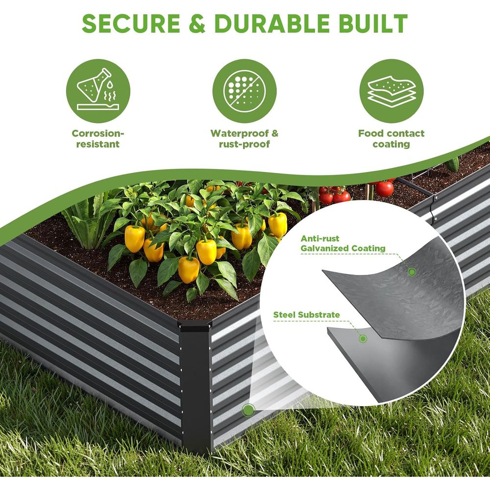 Grande Canteiro Elevado Galvan - Planter Raised Metal avaliação e preço