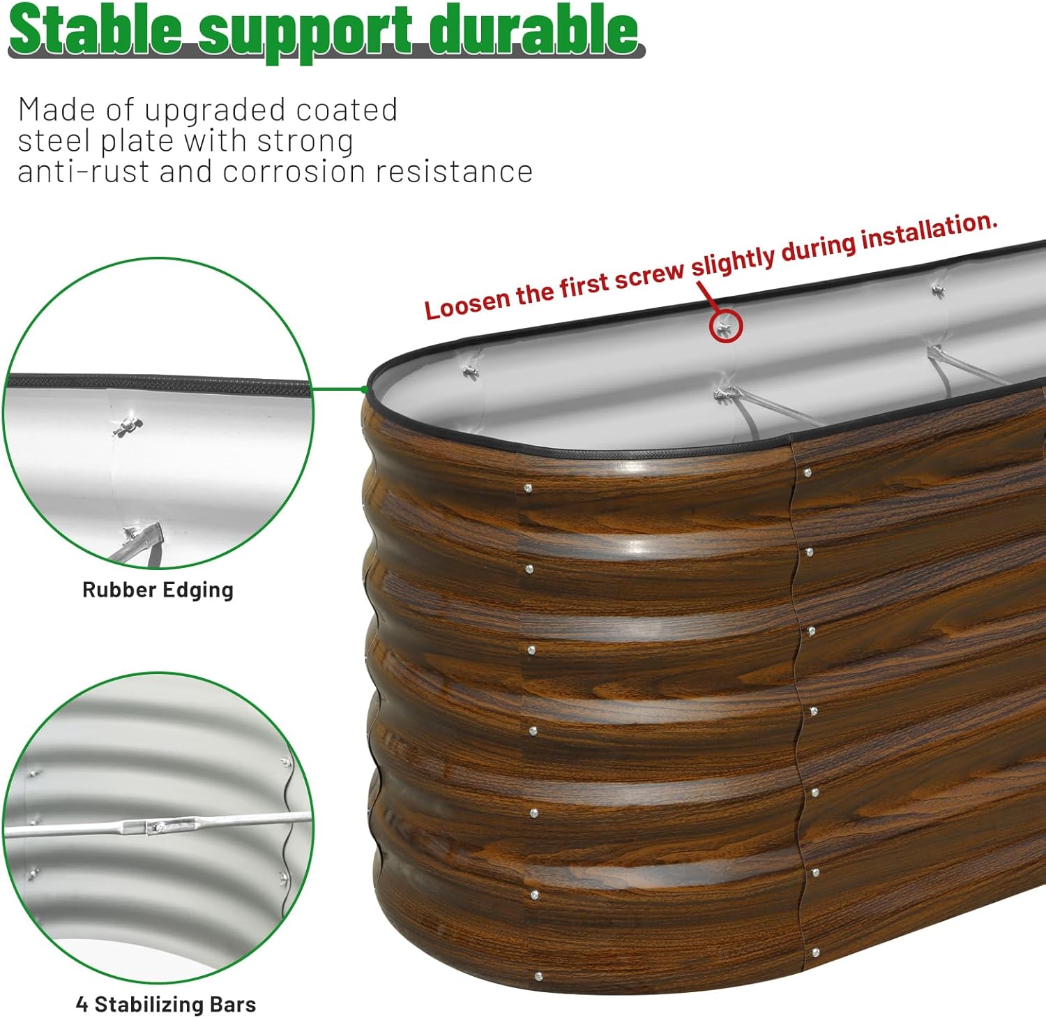 Kit de Canteiro Elevado em Aço - Planter Raised Metal avaliação e preço