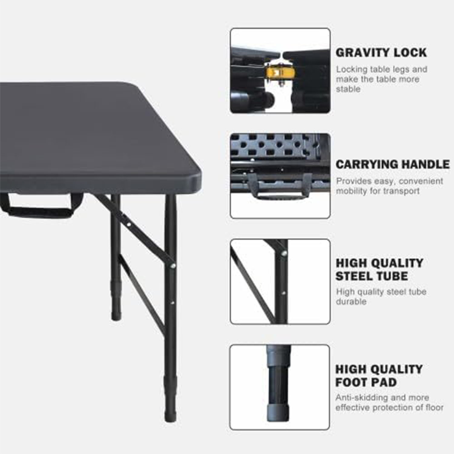 Mesa Dobrável de 4 pés com Alt - Outdoor Furniture Usa avaliação e preço