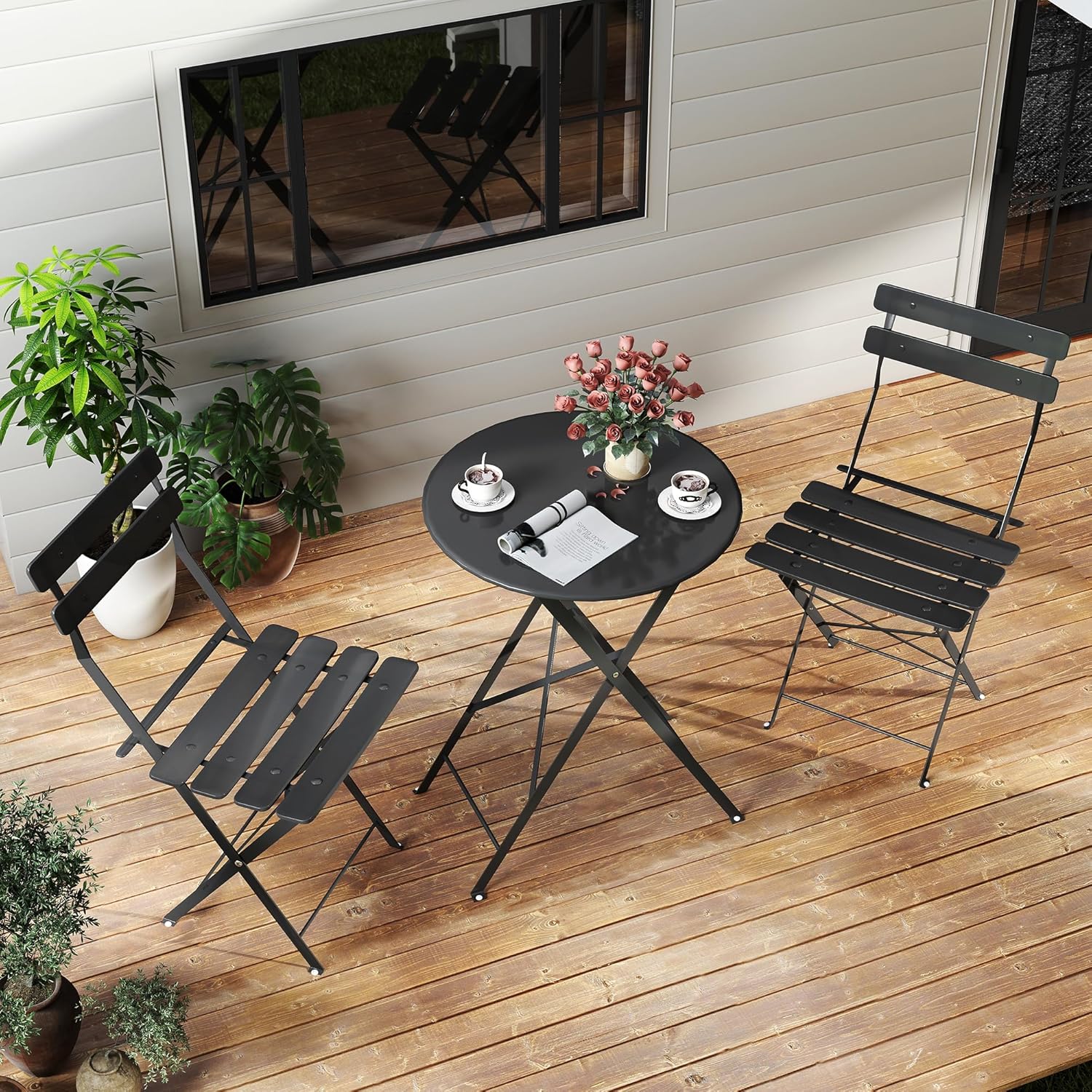 Conjunto de bistrô dobrável pr - Outdoor Furniture Table avaliação e preço