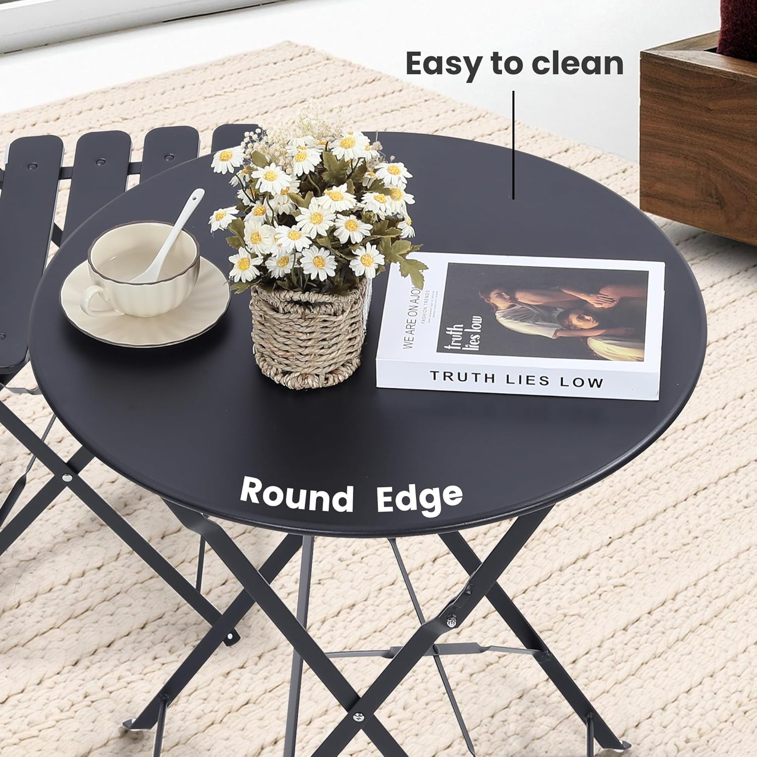 Conjunto de bistrô dobrável pr - Outdoor Furniture Table avaliação e preço