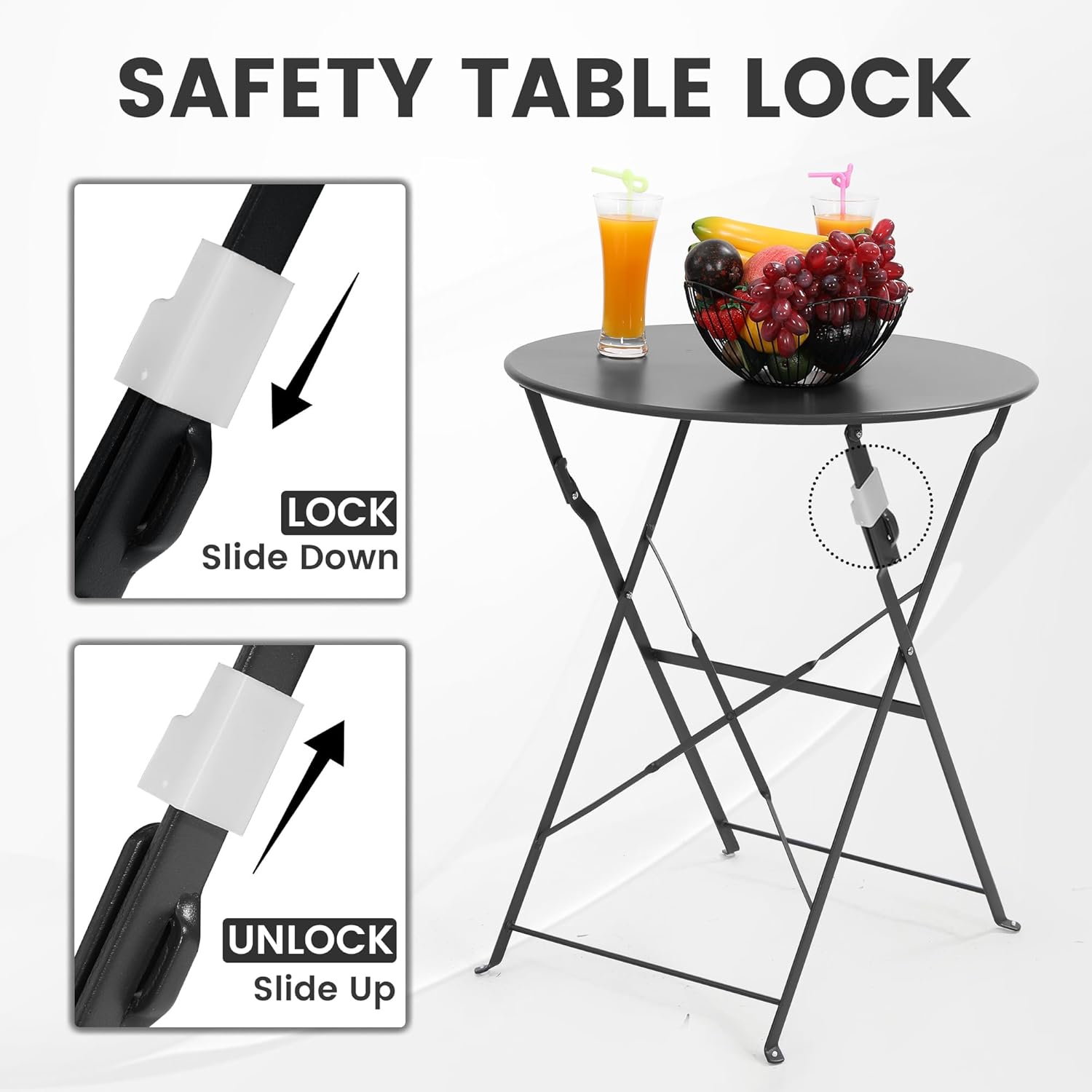 Conjunto de bistrô dobrável pr - Outdoor Furniture Table avaliação e preço